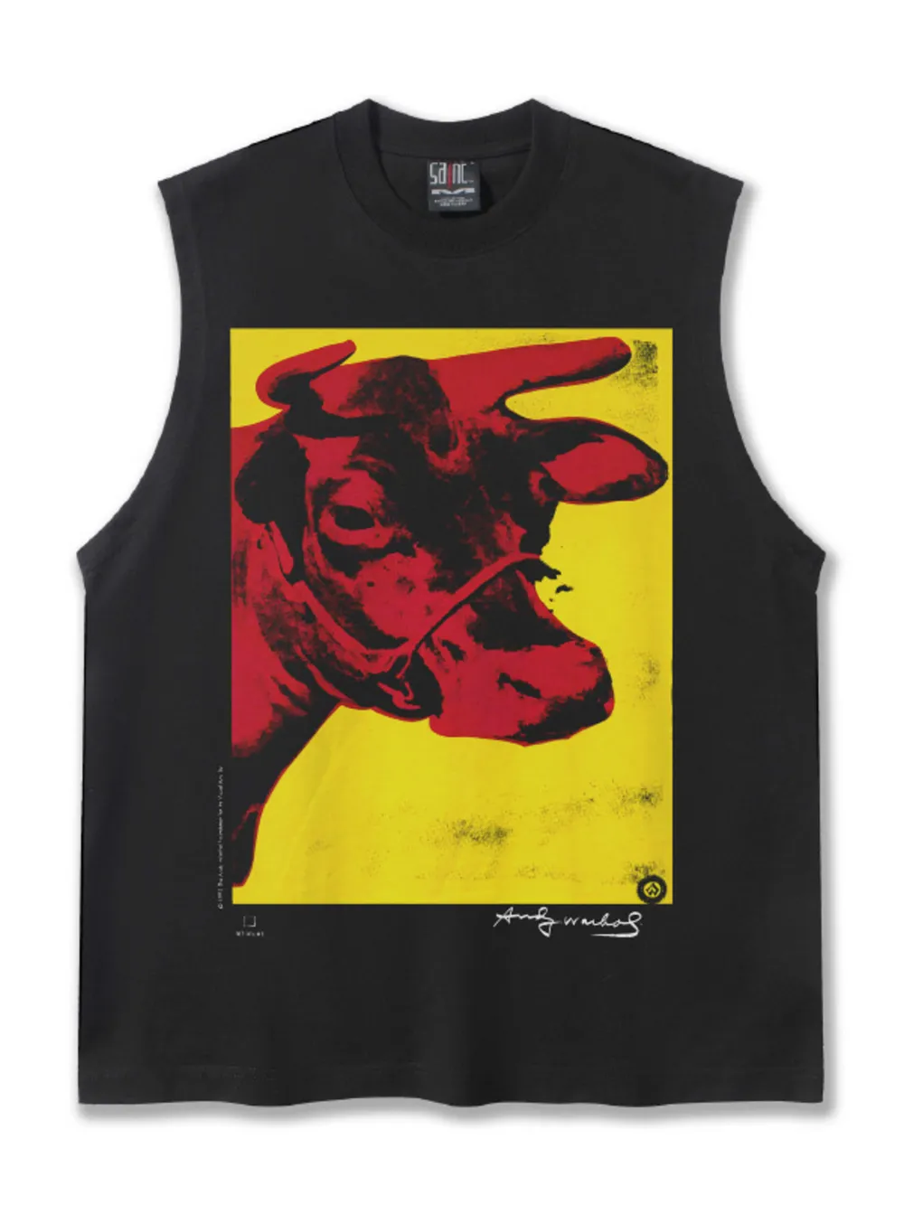 Men's Cow Graphic Round Neck Tank, image 2