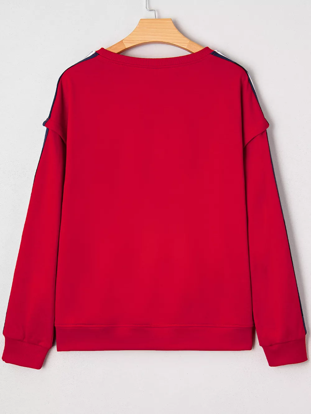 Contrast Striped Detail Varsity Sweatshirt, image 7