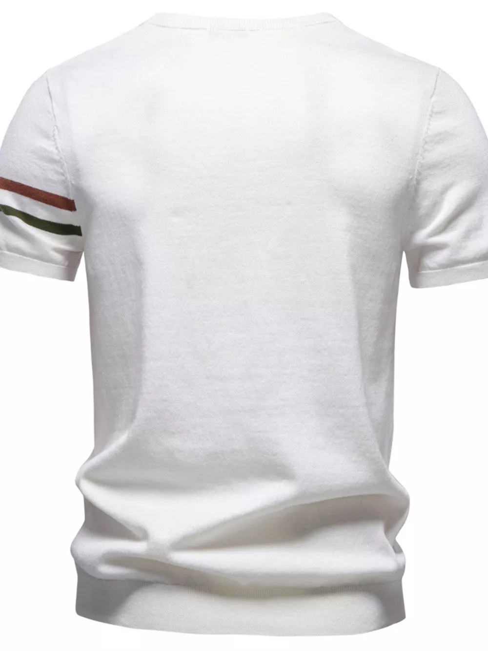 Men's Casual Striped Sleeve T-Shirt, image 6