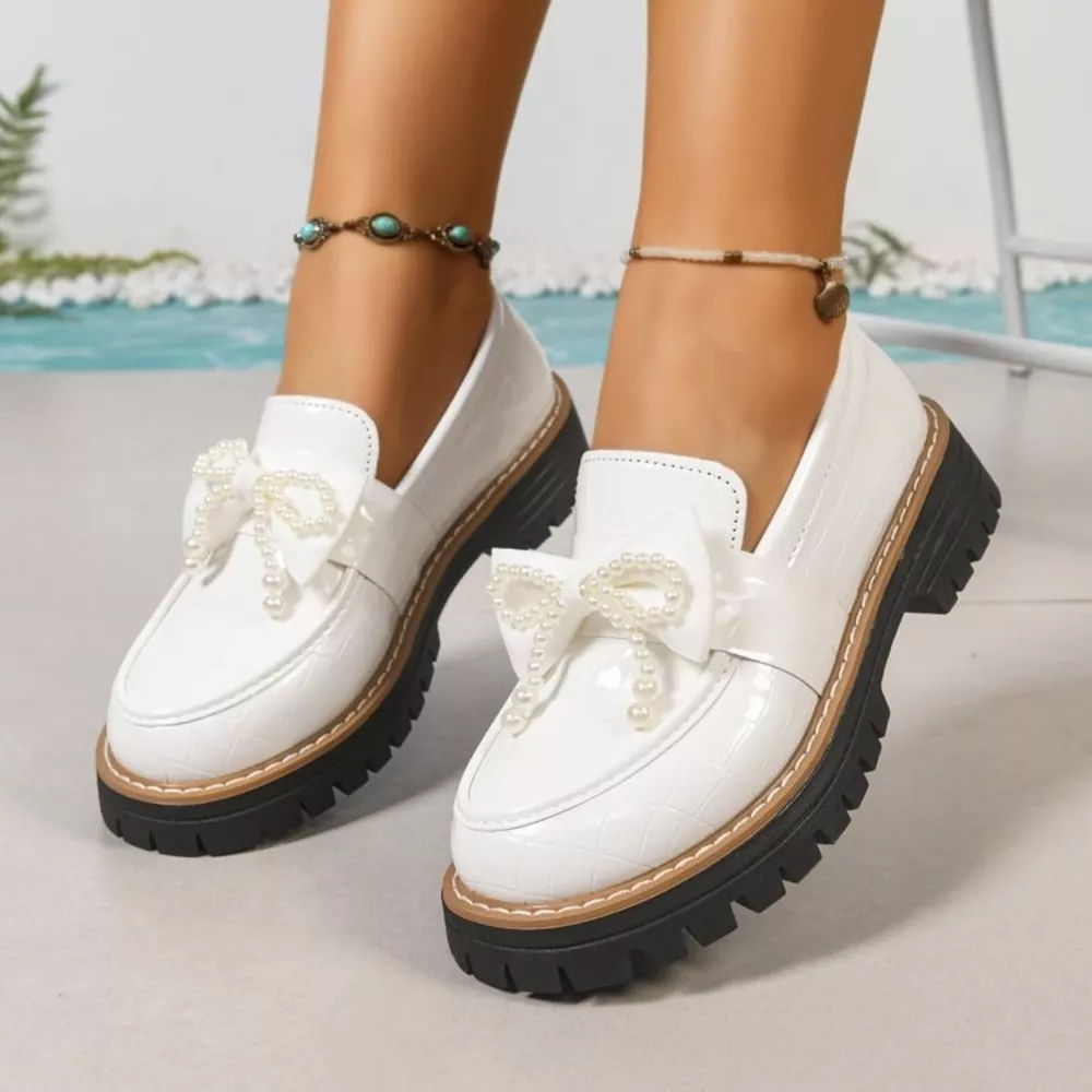 Round Toe Platform Loaferss, image 8