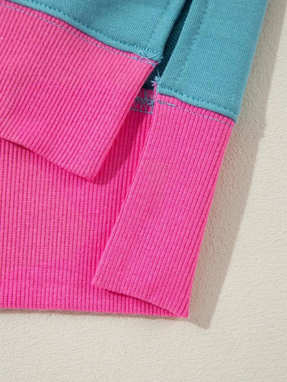 Colorblock Patchwork Crew Neck Loose Sweatshirt, image 7