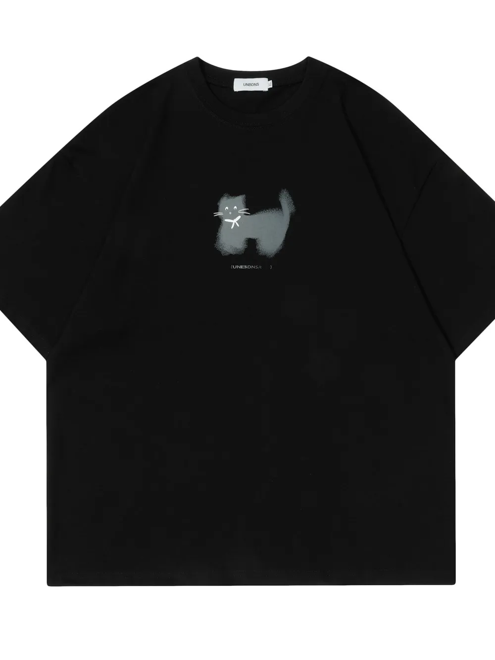 Men's Cat Graphic Round Neck Short Sleeve T-Shirt, image 2