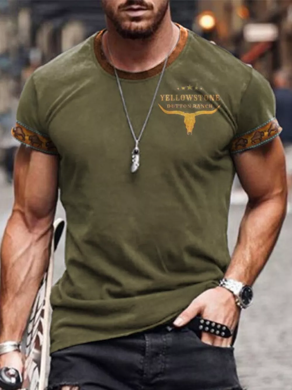 Men's Full Size Round Neck Short Sleeve T-Shirt Plus Size, image 3