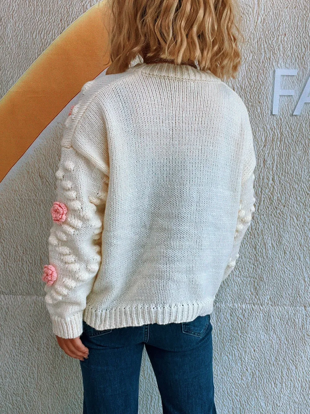Flower Button Up Long Sleeve Cardigan, image 6