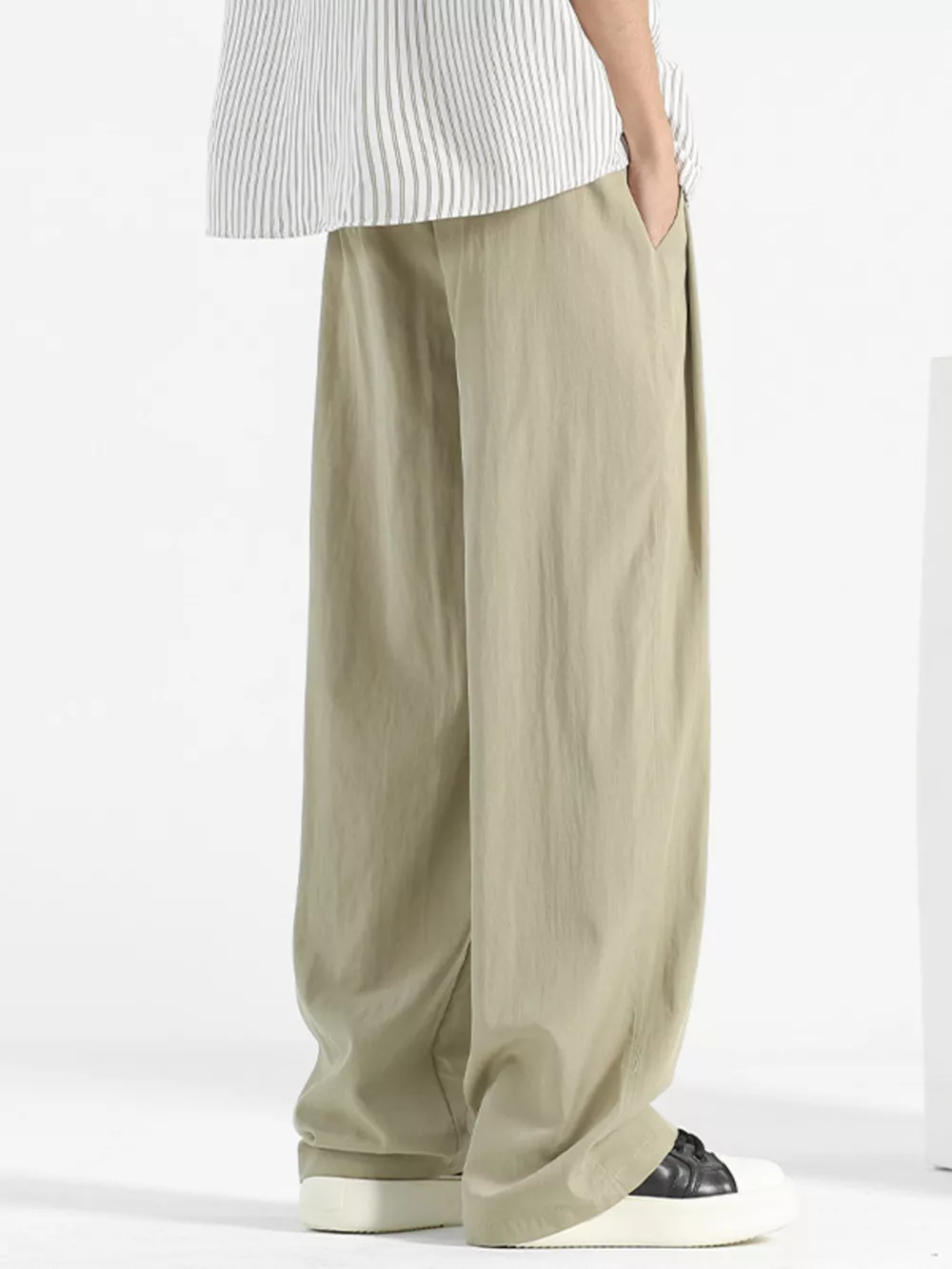 Men's Plus Size Loose Fit Drawstring Casual Pants, image 3