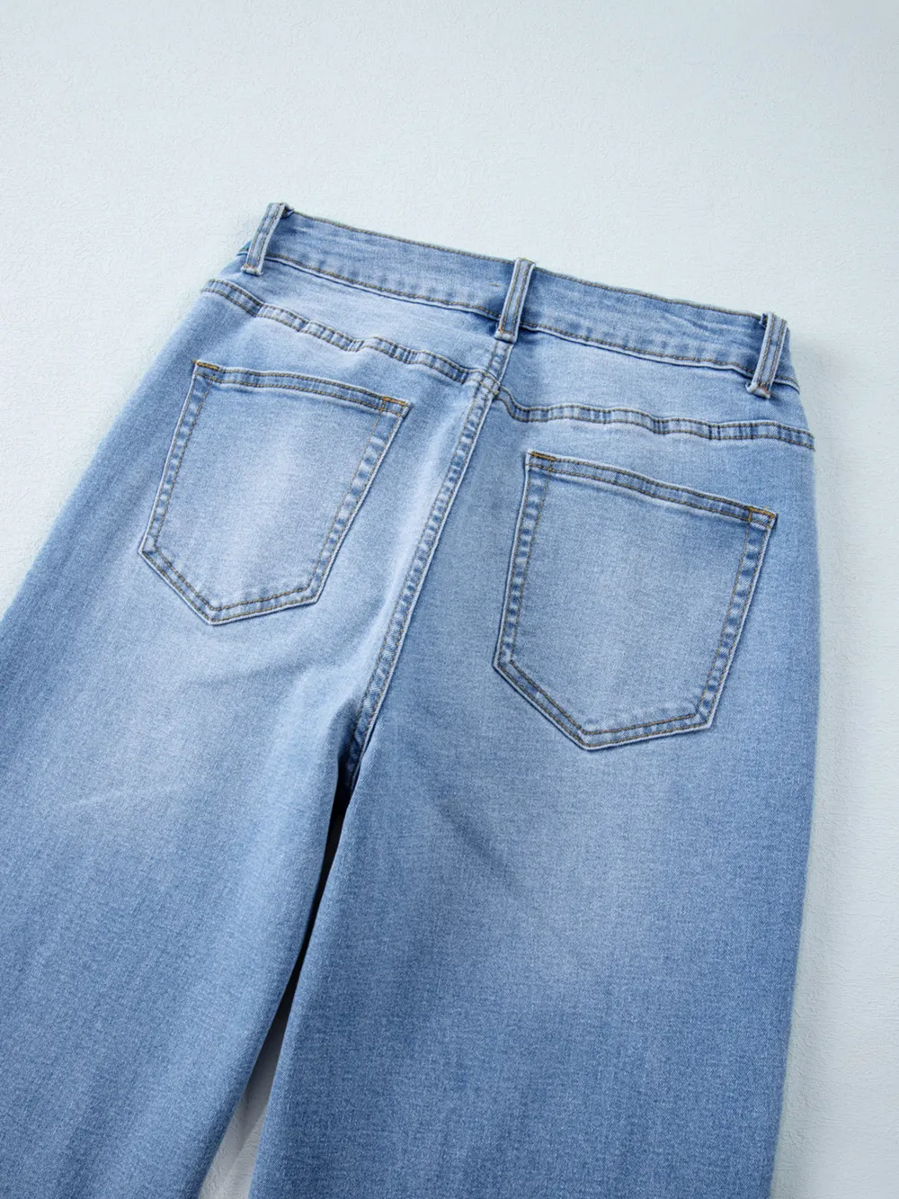 High Waist Wide Leg Washed Jeans, image 25