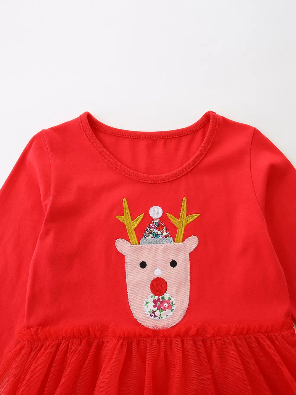 Children's Reindeer Applique Tulle Dress, image 4