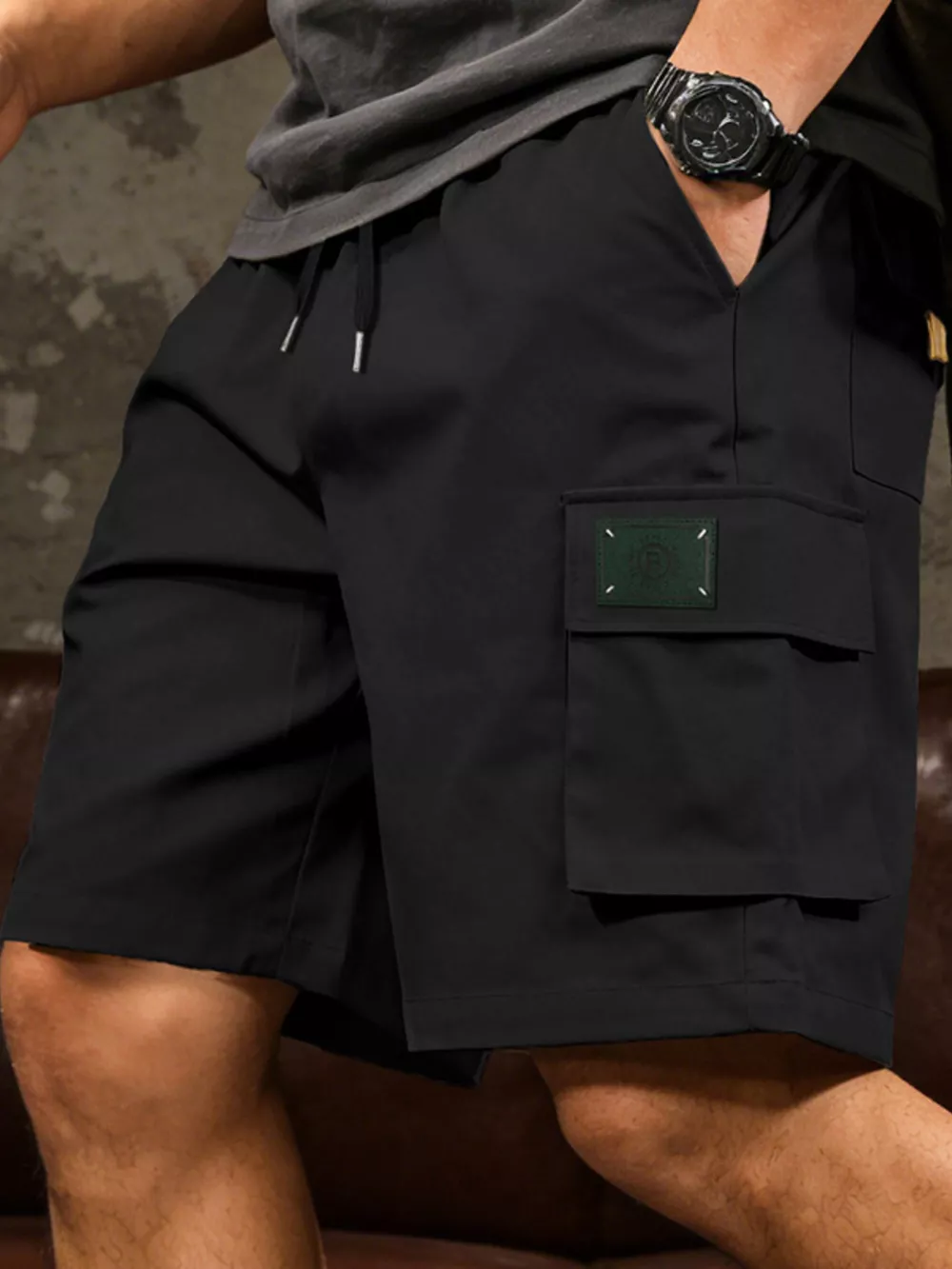 Men's Full Size Cargo Shorts with Drawstring Waist Plus Size, image 12