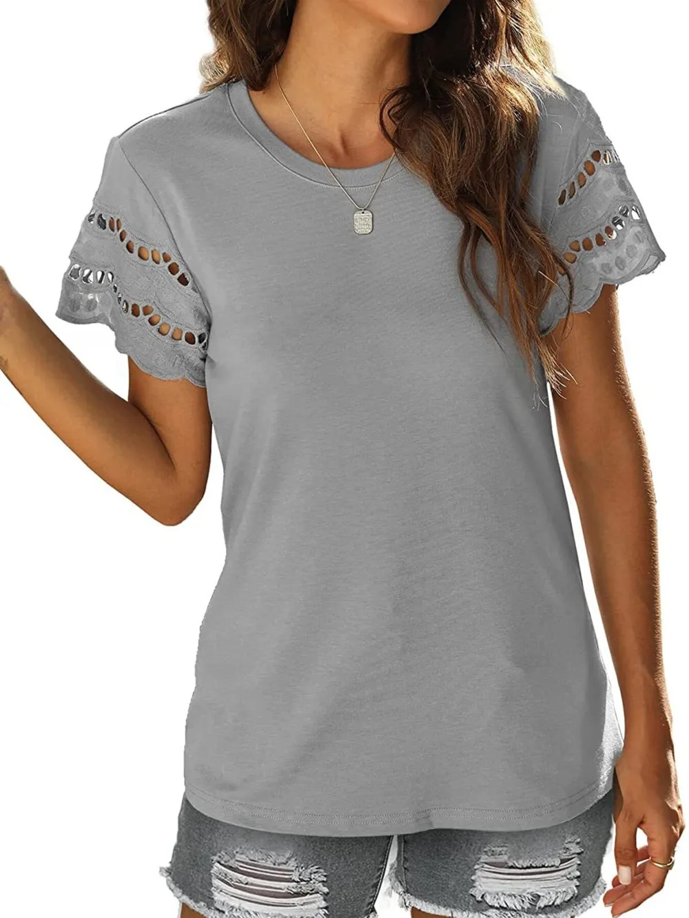 Round Neck Short Sleeve Casual T-Shirt, image 17