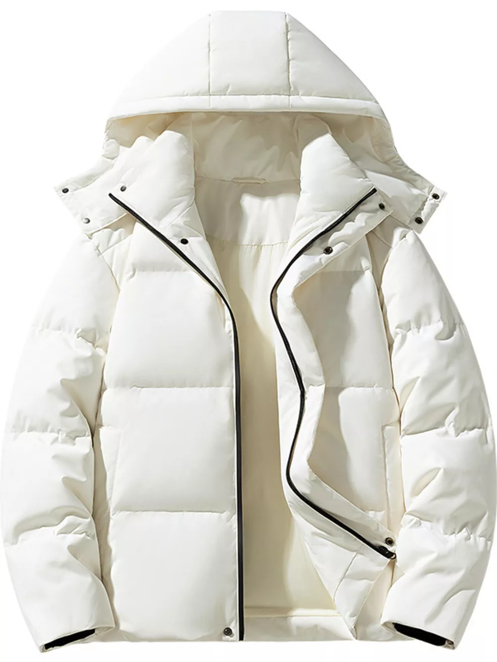 Men's Plus Size Hooded Padded Winter Coat, image 4