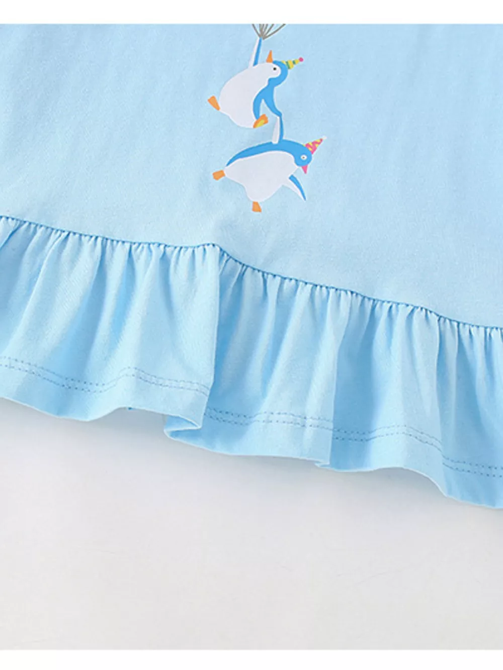Children's Sequin Penguin Balloon Ruffle Hem T-Shirt, image 5