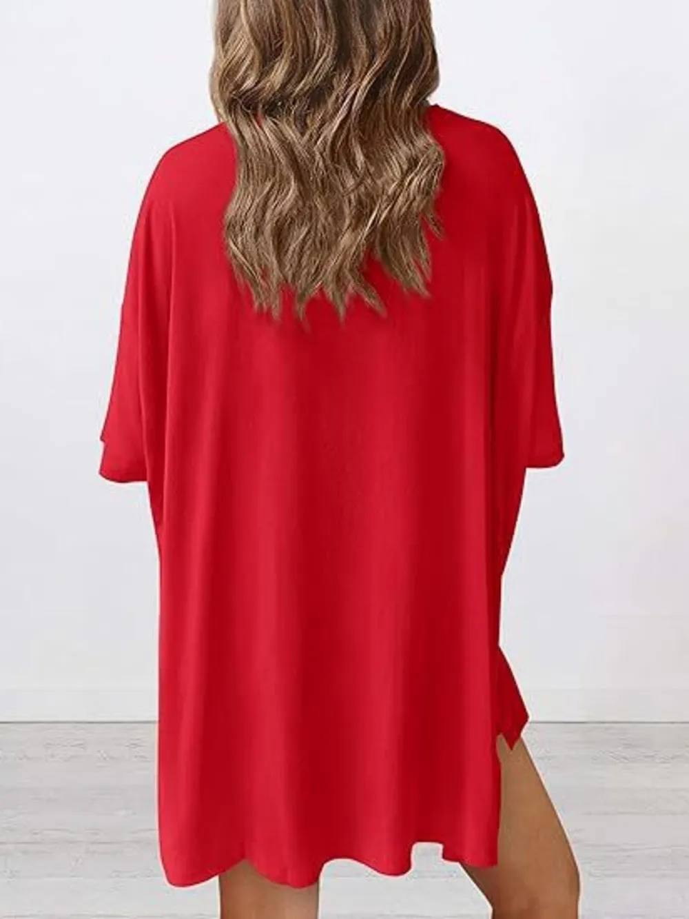 Full Size Oversized Round Neck Top and Shorts Set Plus Size, image 25