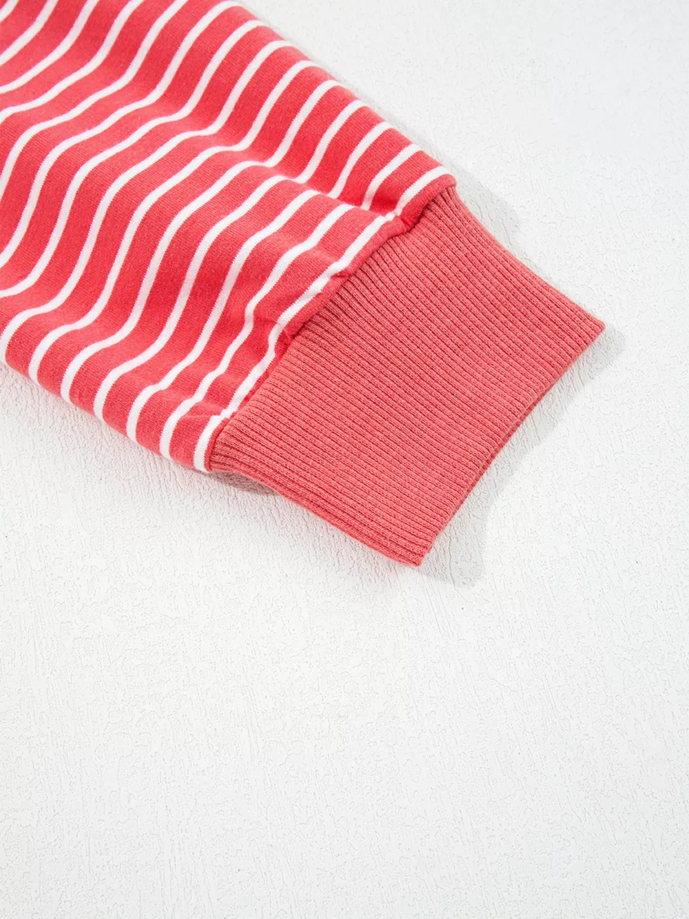 Striped Puff Sleeve Hoodie with Drawstring, image 10