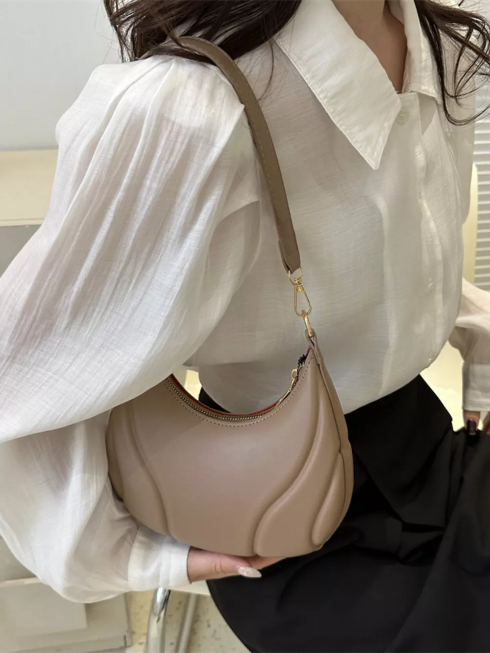 Solid Color Shoulder Bag, image 10