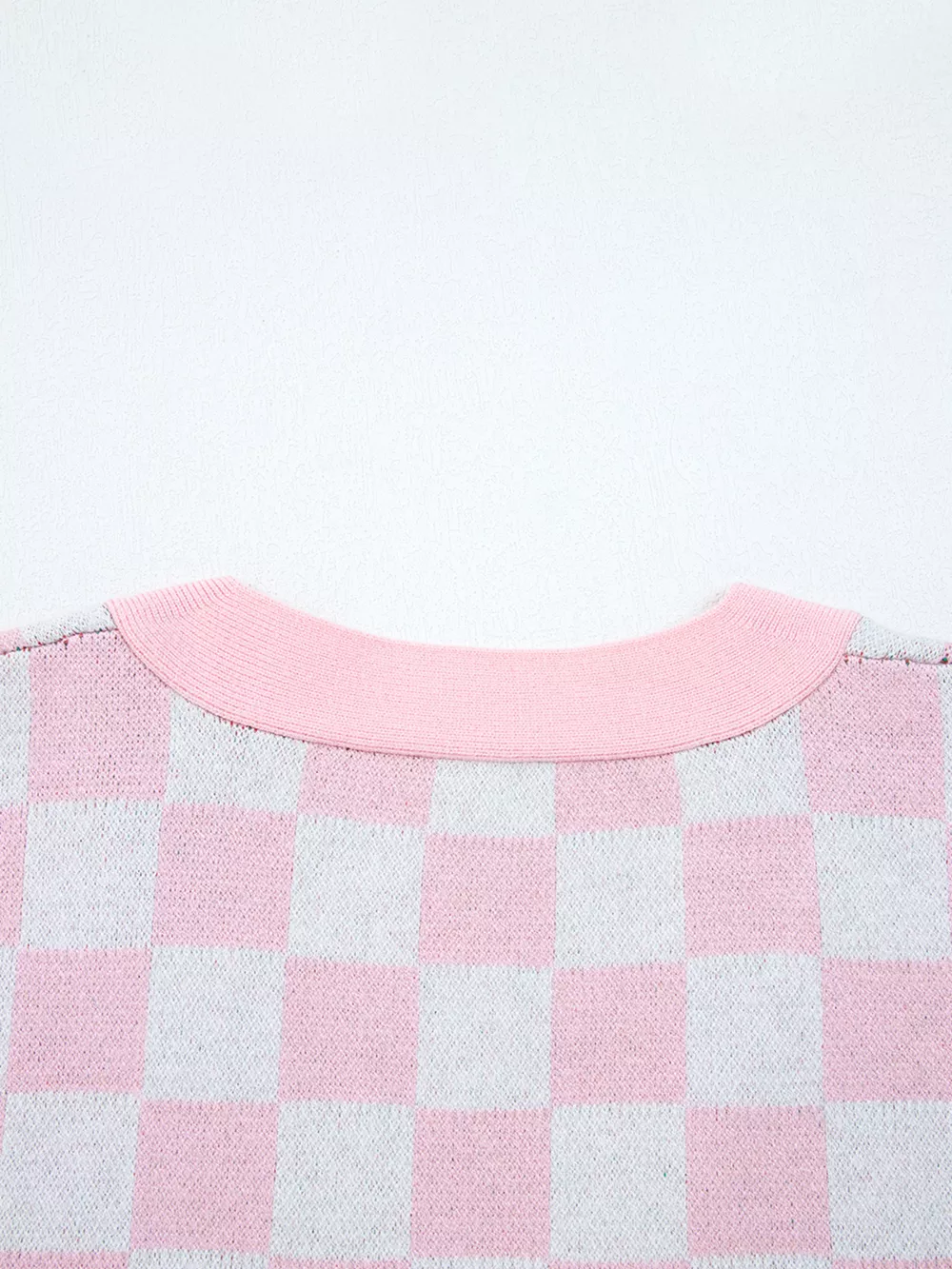 Christmas Tree Pattern Checkered Button V Neck Cardigan, image 18