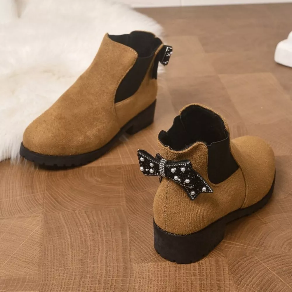 Round Toe Block Heels Boots, image 10