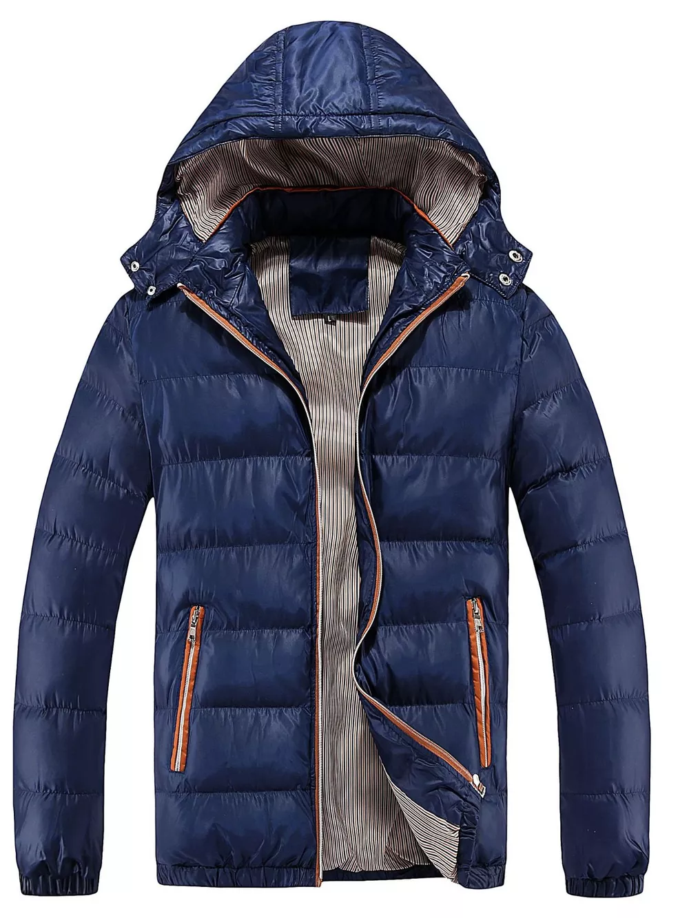 Men's Plus Size Lightweight Hooded Puffer Jacket, image 5