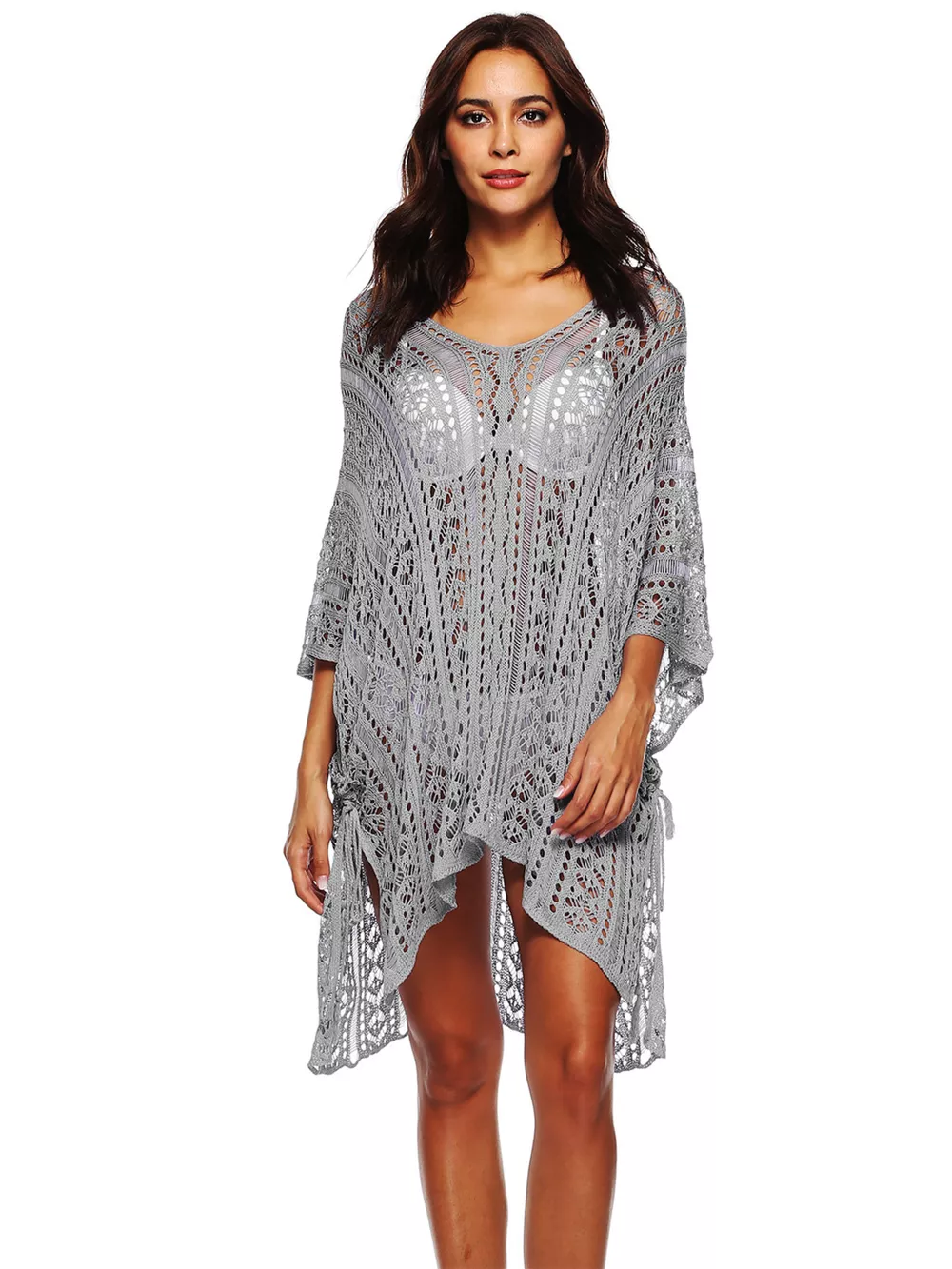 Crochet Knit V-Neck Cover-Up, image 18