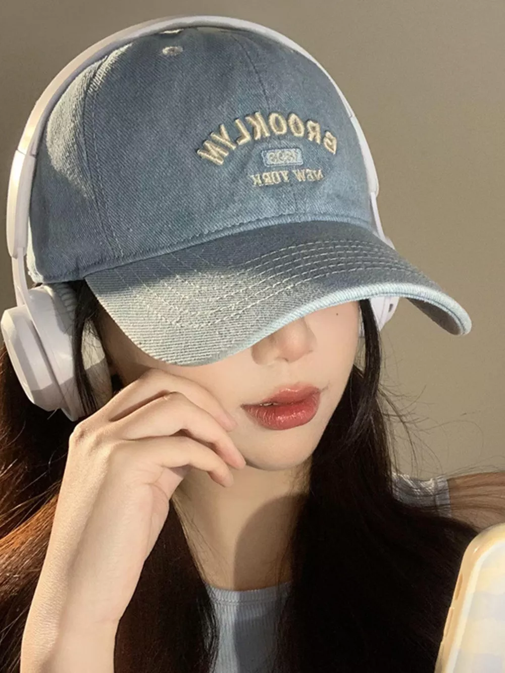 Letter Embroidered Baseball Cap, image 5