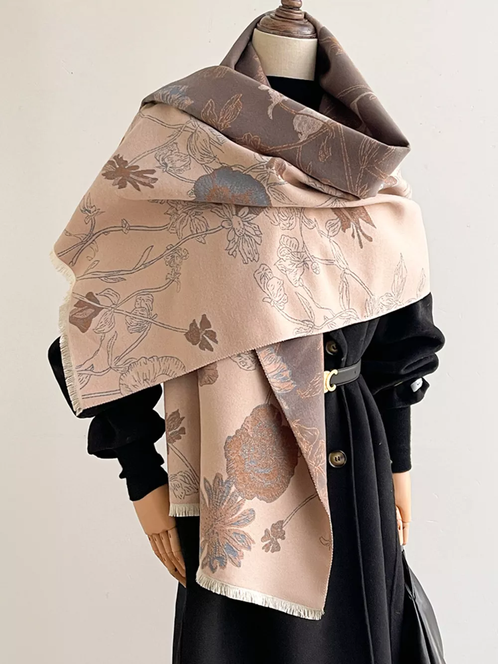 Floral Print Reversible Scarf, image 4