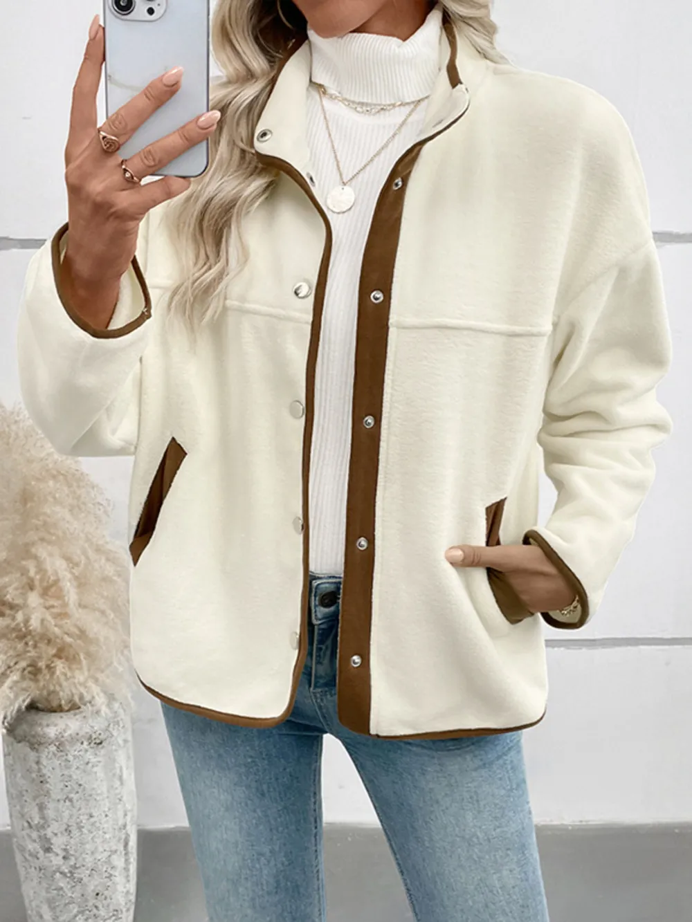 Snap Down Long Sleeve Jacket, image 10