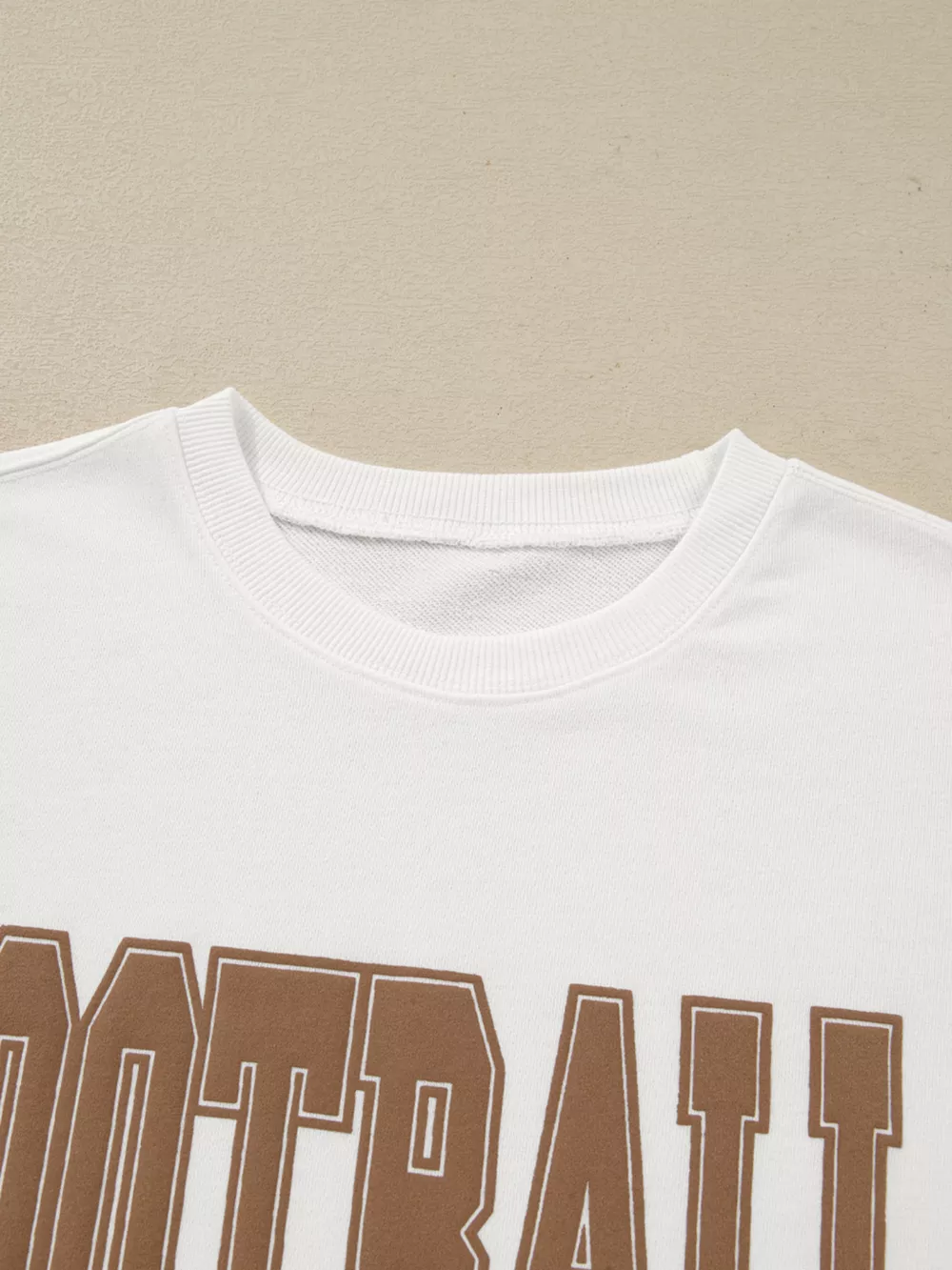 FOOTBALL 3D Letter Graphic Crew Neck Sweatshirt, image 6