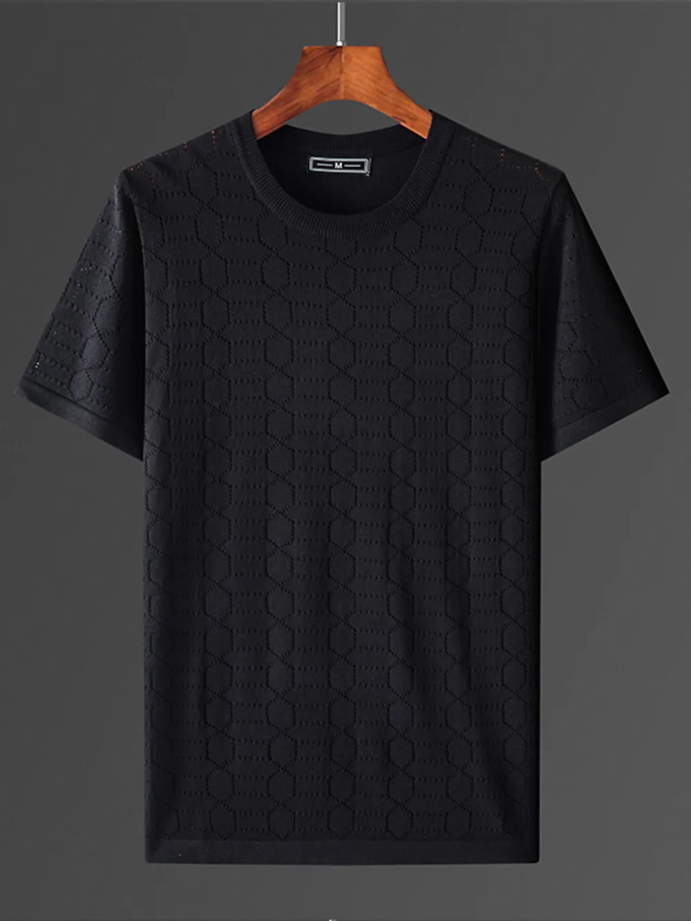 Men's Plus Size Round Neck Short Sleeve T-Shirt, image 2