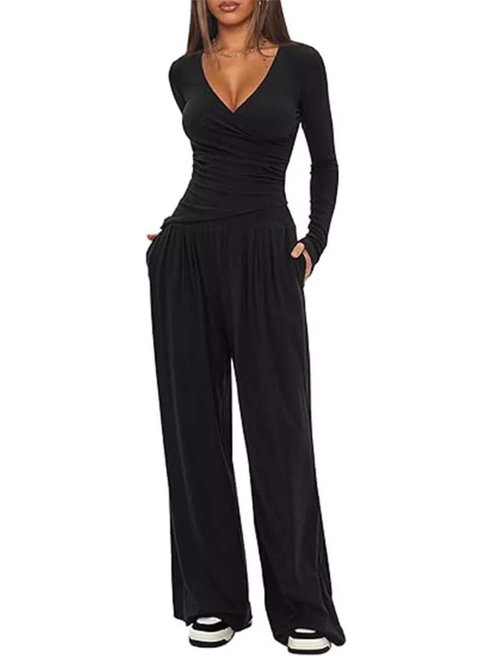Casual Long Sleeve Top and Pants Two-Piece Set, image 7