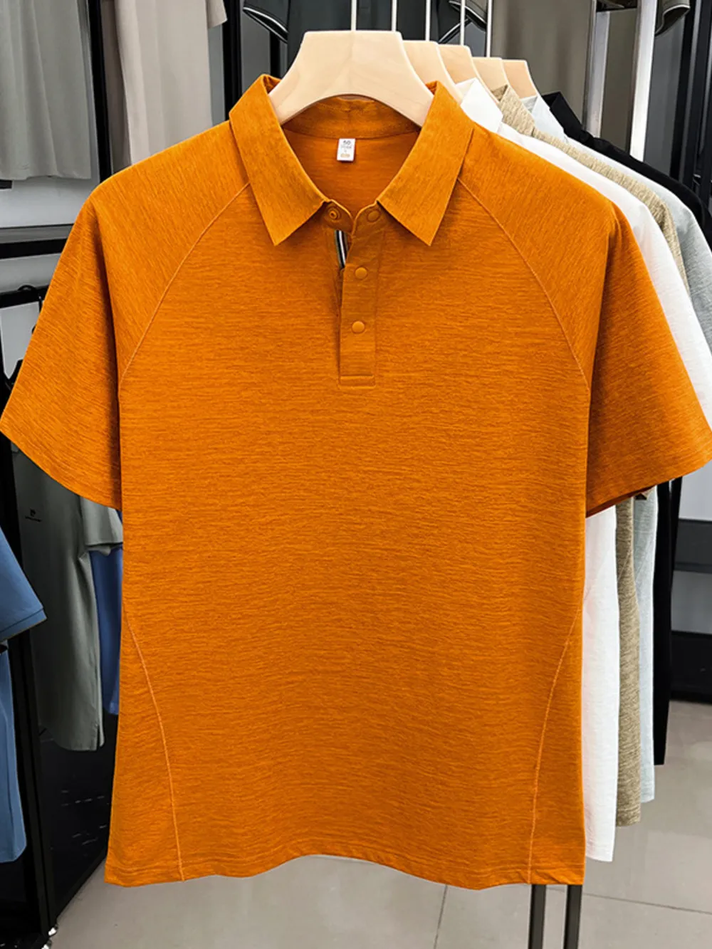 Men's Button Detail Short Sleeve Polo, image 2