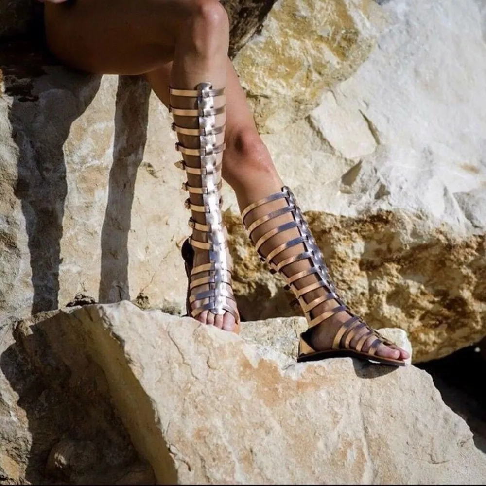 Gladiator Style Buckled Open Toe Sandals, image 4