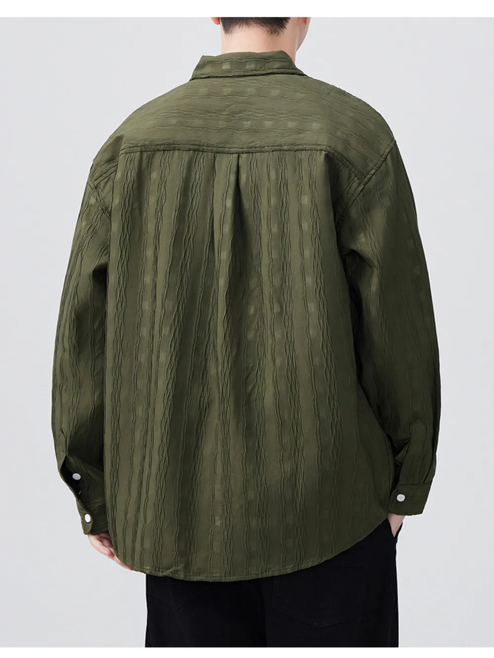 Men's Plus Size Button Up Long Sleeve Shirt, image 6