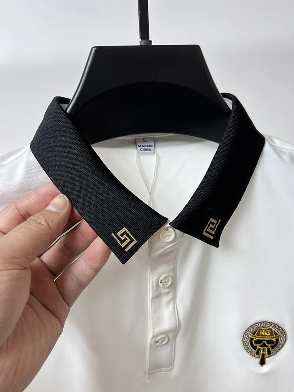 Men's Plus Size Button Detail Short Sleeve Polo, image 7