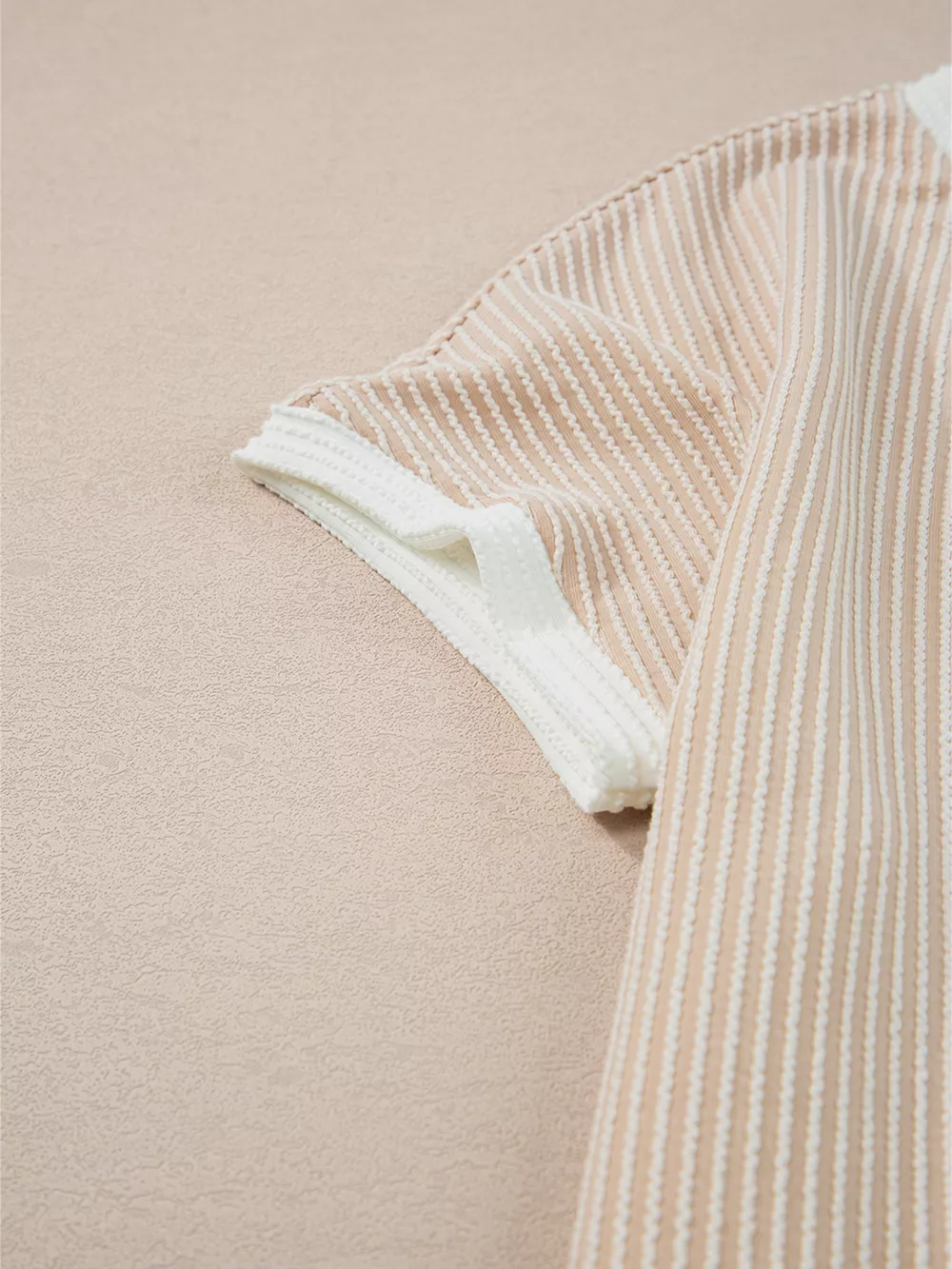 Twisted Ribbed Color Block Trim T Shirt Shift Dress, image 10