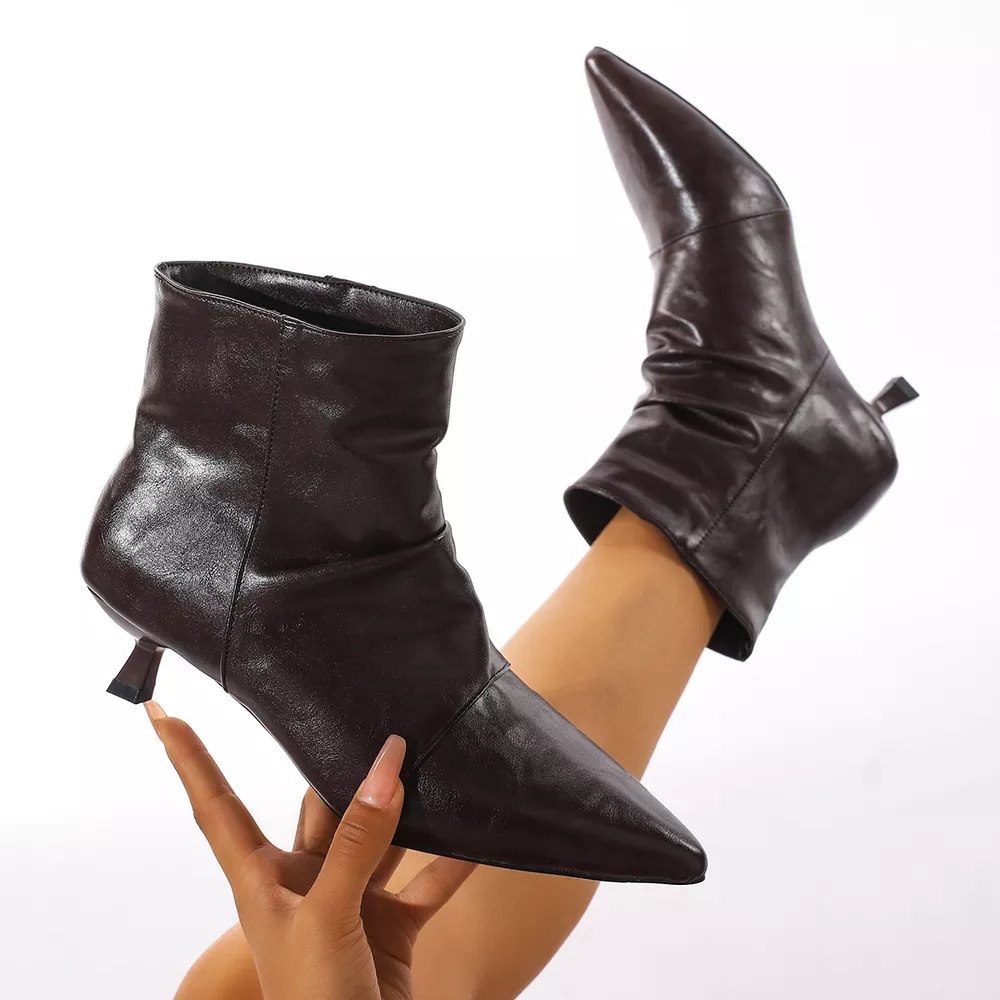 Point Toe Kitten Heels Boots, image 11
