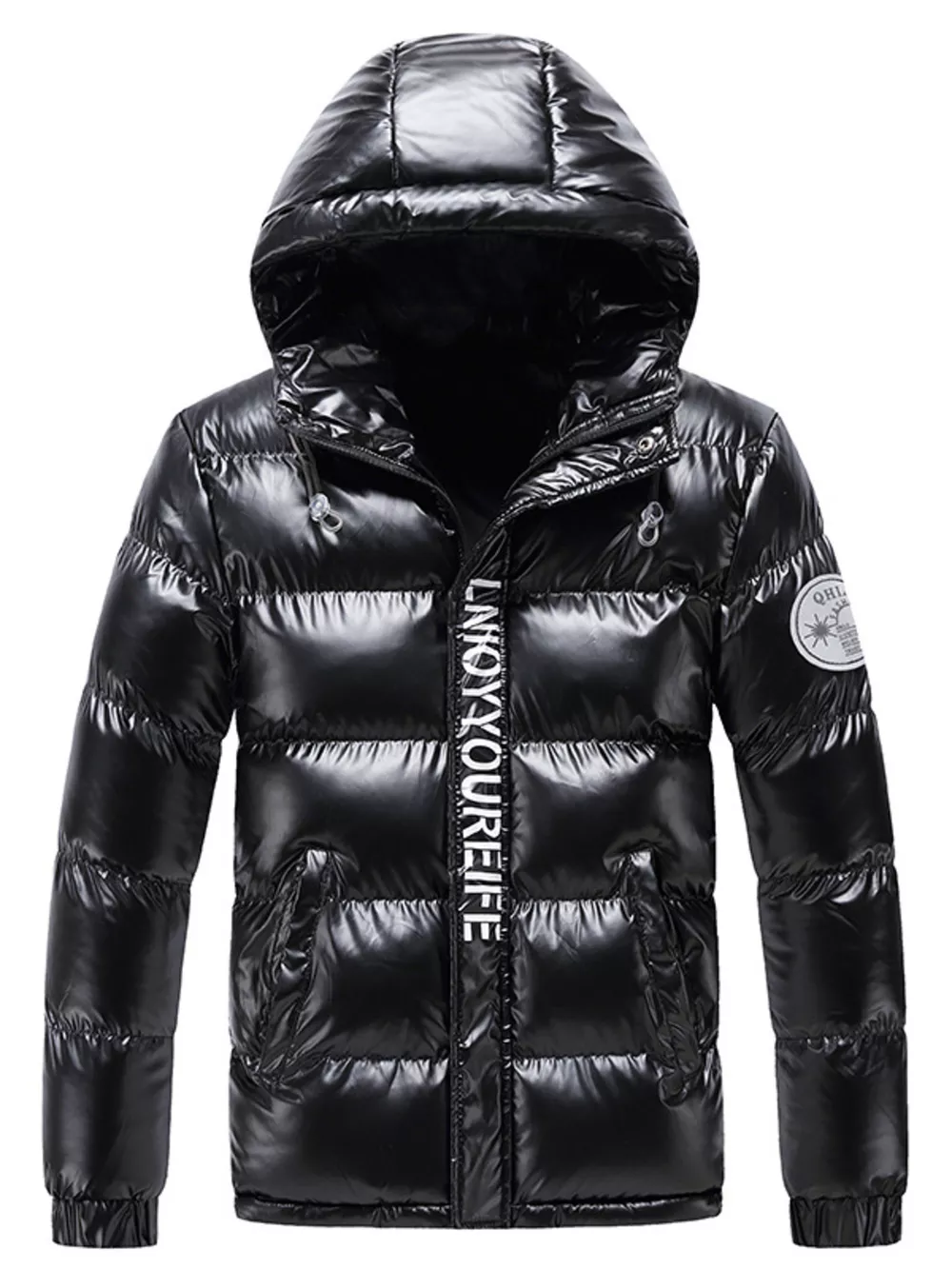 Men's Plus Size Zip Up Puffer Jacket, image 2
