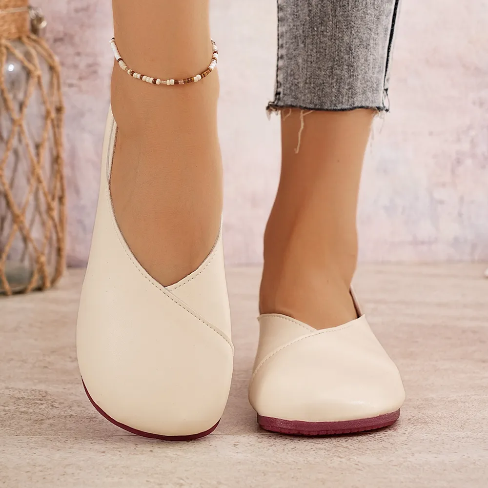Round Toe Flats Slip-Ons, image 12
