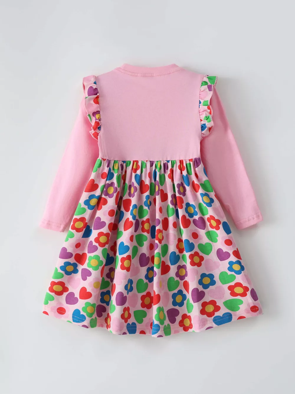 Children's Ruffled Printed Long Sleeve Dress, image 2