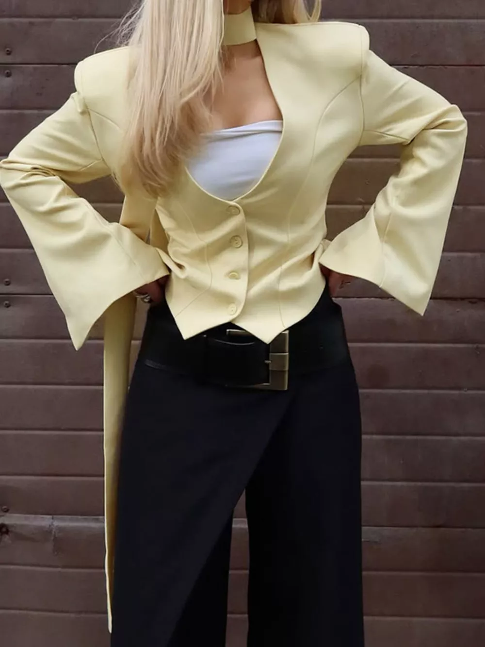 Button Up Long Sleeve Blazer, image 3