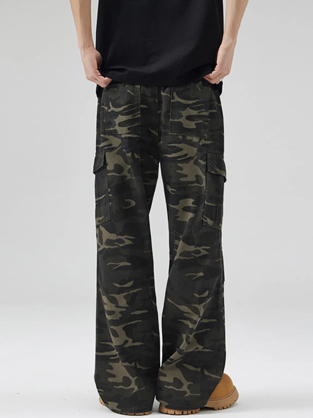 Men's Full Size Camouflage Cargo Pants with Multi-Pocket Plus Size, image 5