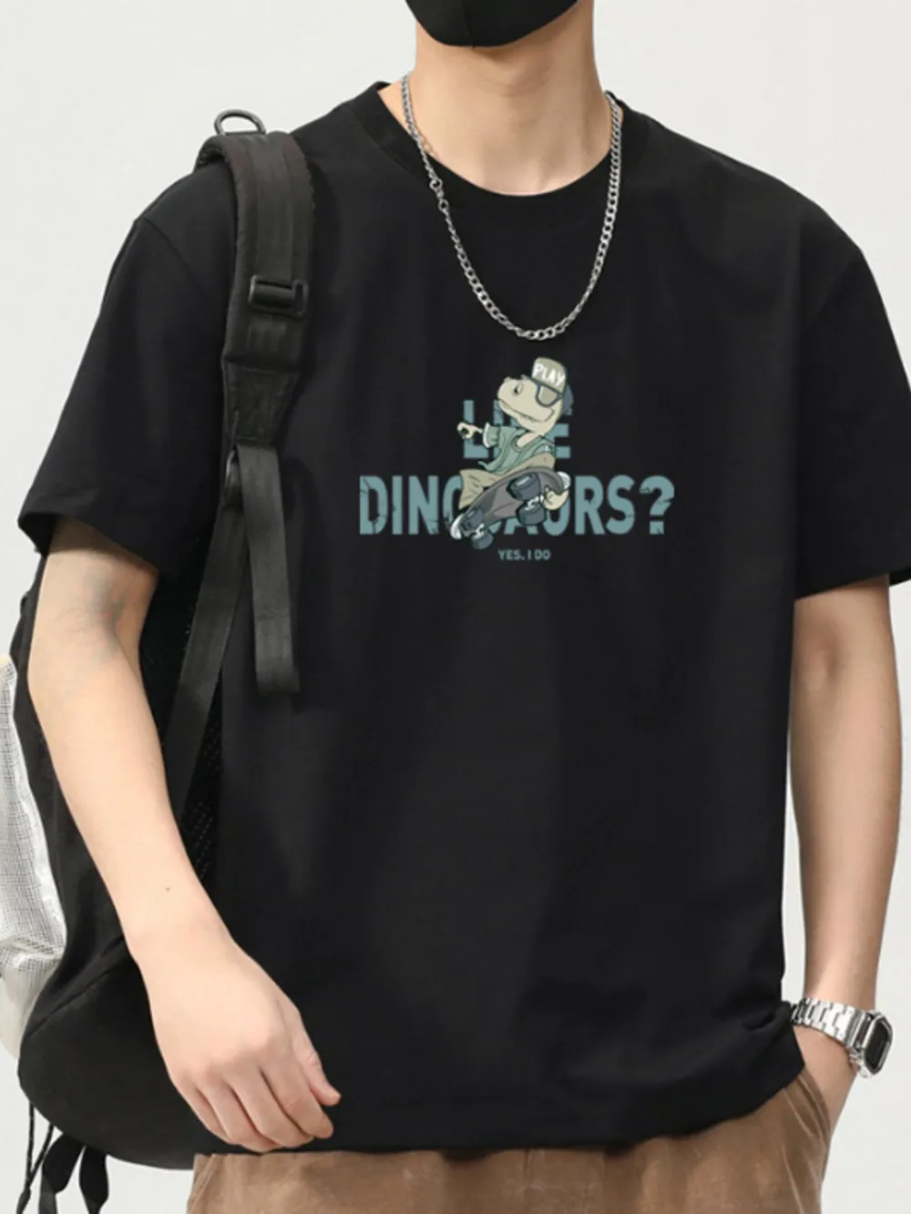 Men's Plus Size Graphic Round Neck Short Sleeve T-Shirt