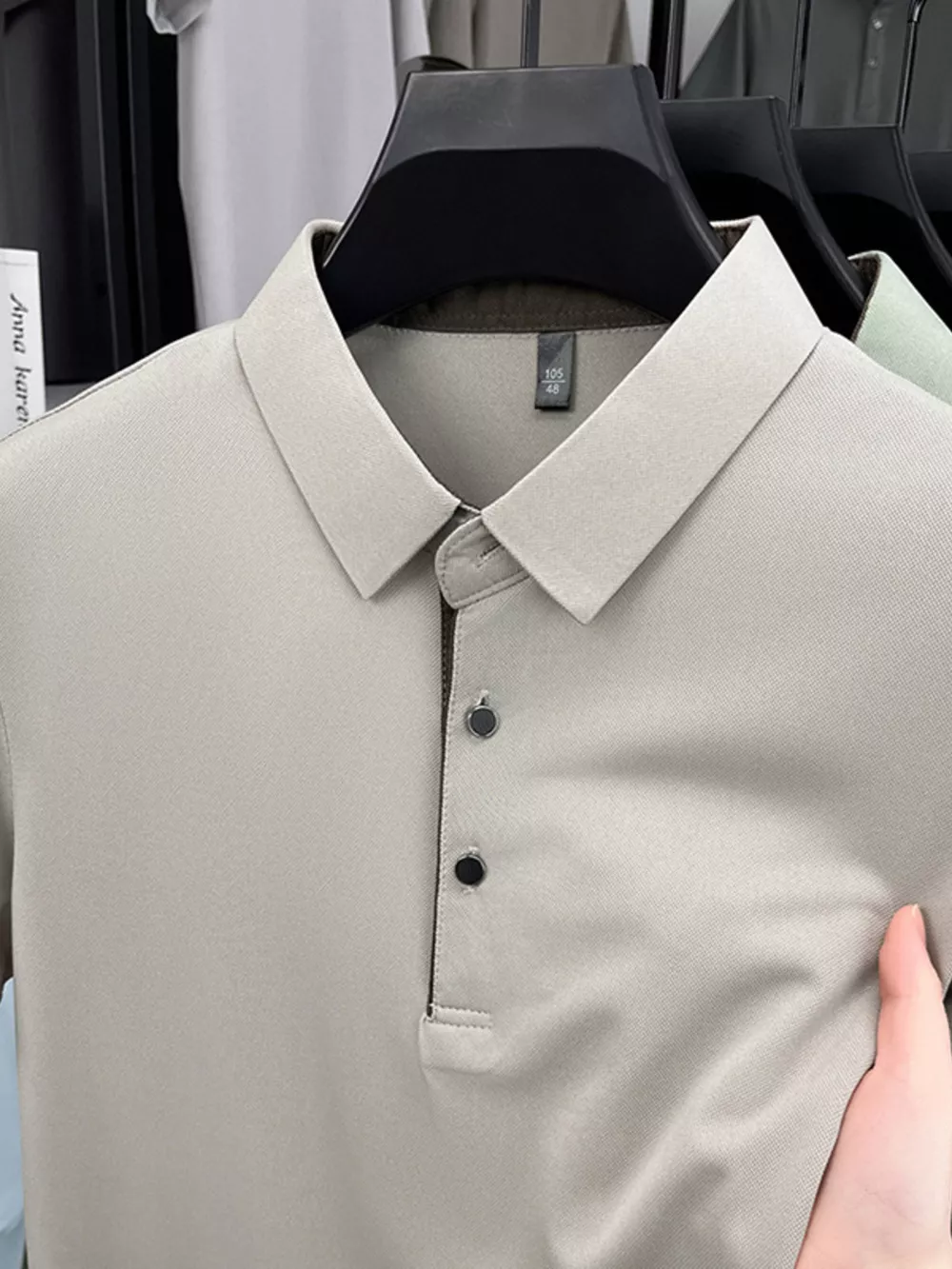 Men's Plus Size Button Detail Short Sleeve Polo, image 12