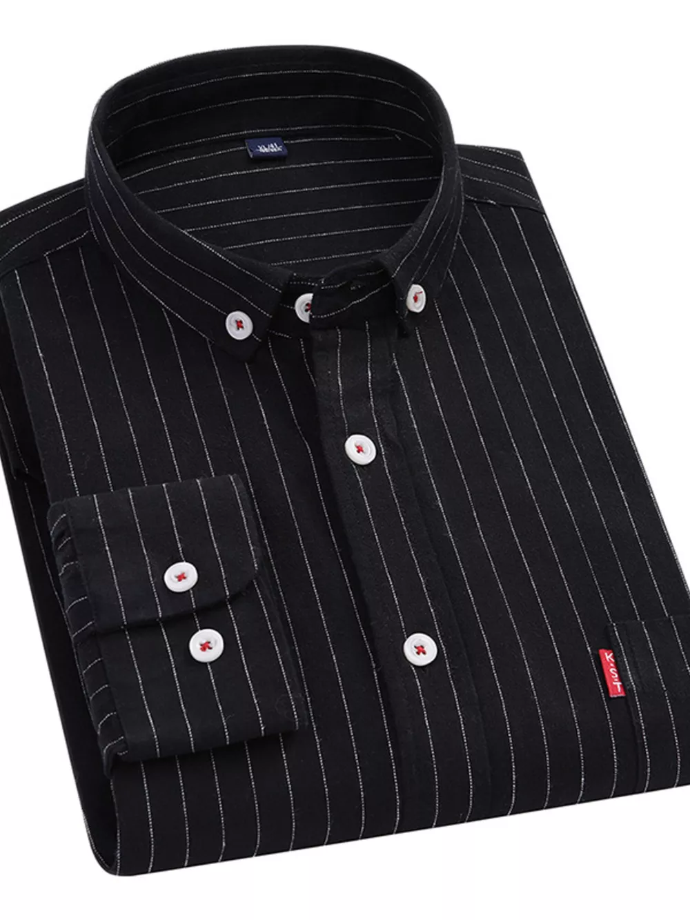 Men's Full Size Striped Long Sleeve Casual Shirt Plus Size, image 8