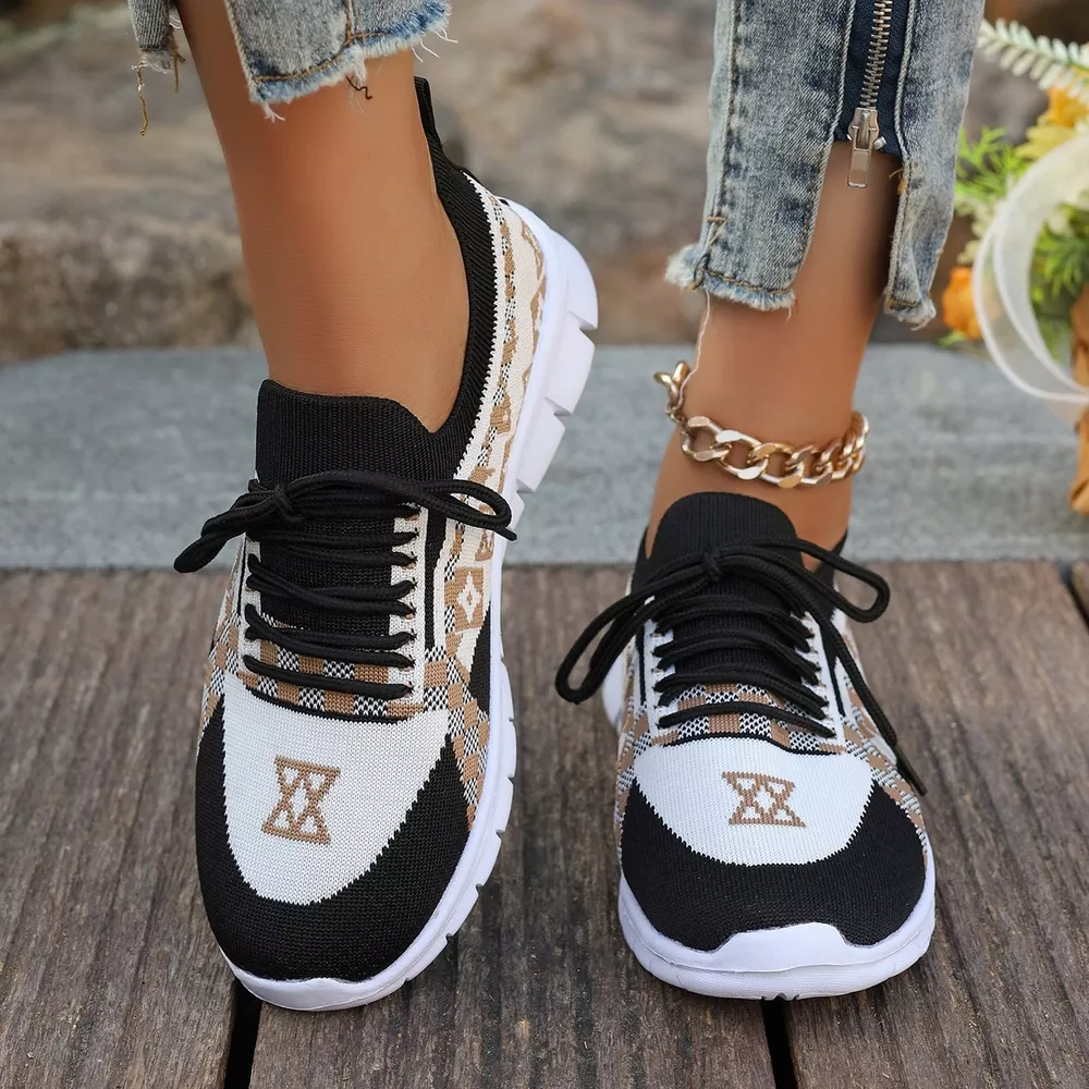 Breathable Mesh Lace Up Sneakers, image 3
