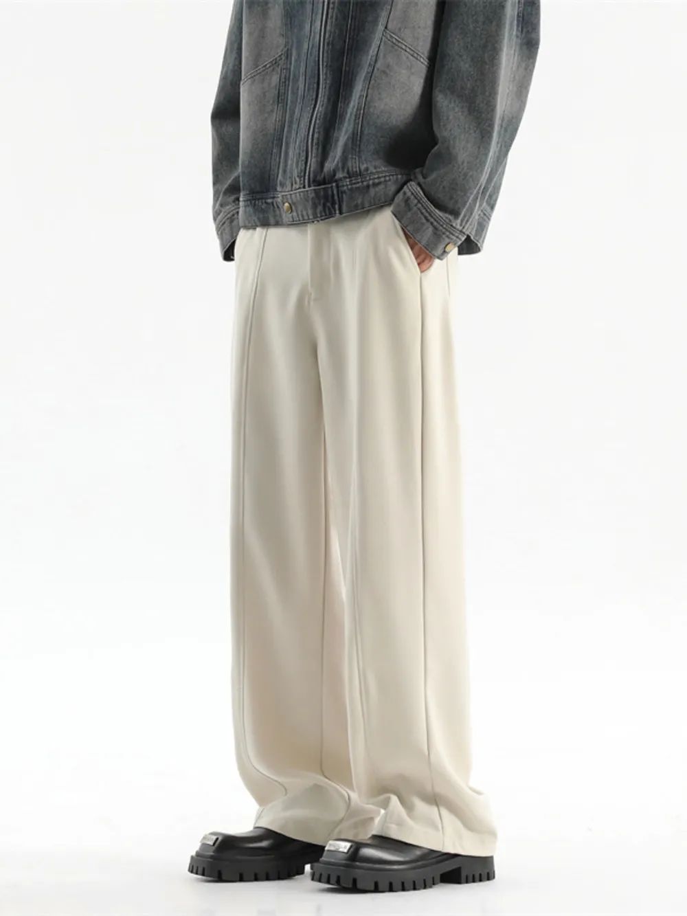 Men's Full Size Wide Leg Pants Plus Size