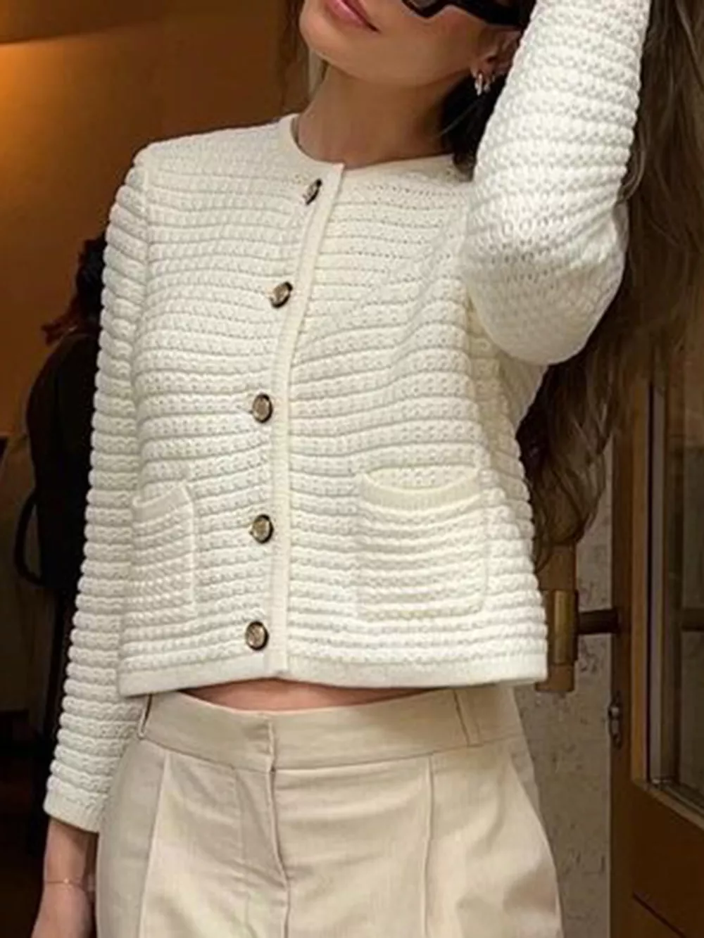 Button-Down Long Sleeve Cardigan, image 5