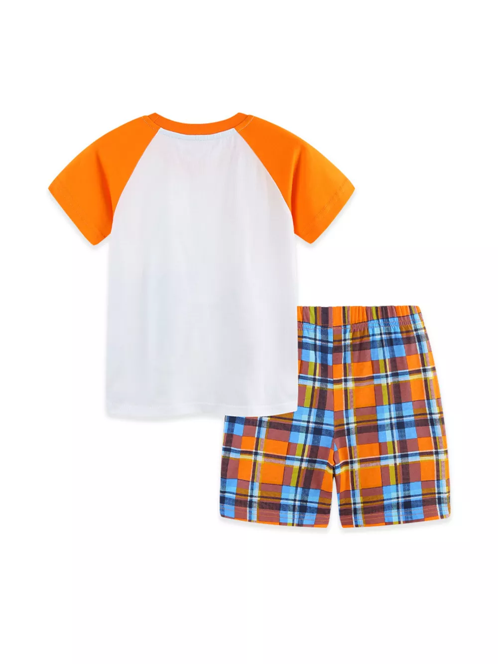 Children's Animal Print Tee & Plaid Shorts Set, image 7