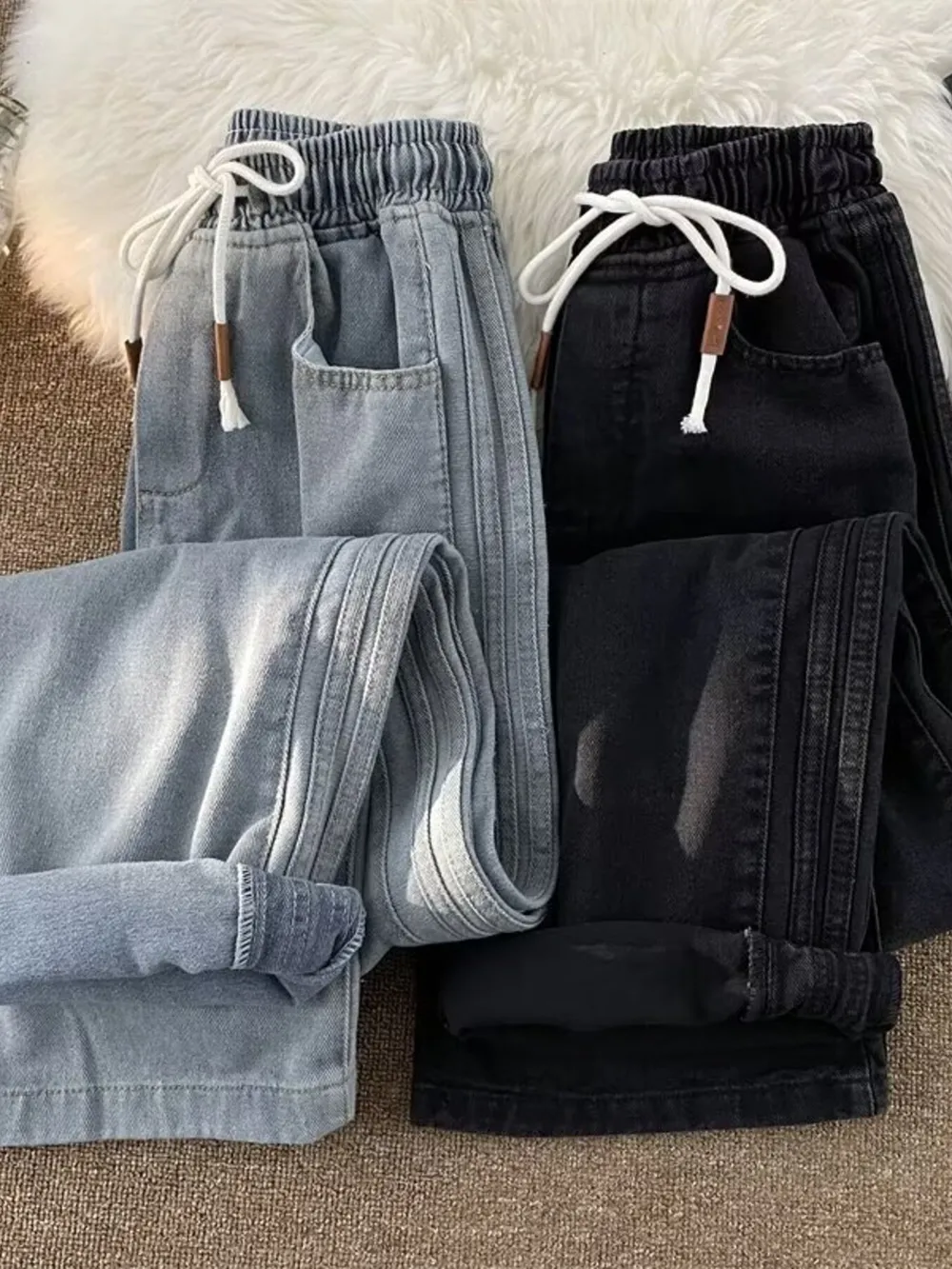 Men's Full Size Wash Wide Leg Pants Plus Size, image 5
