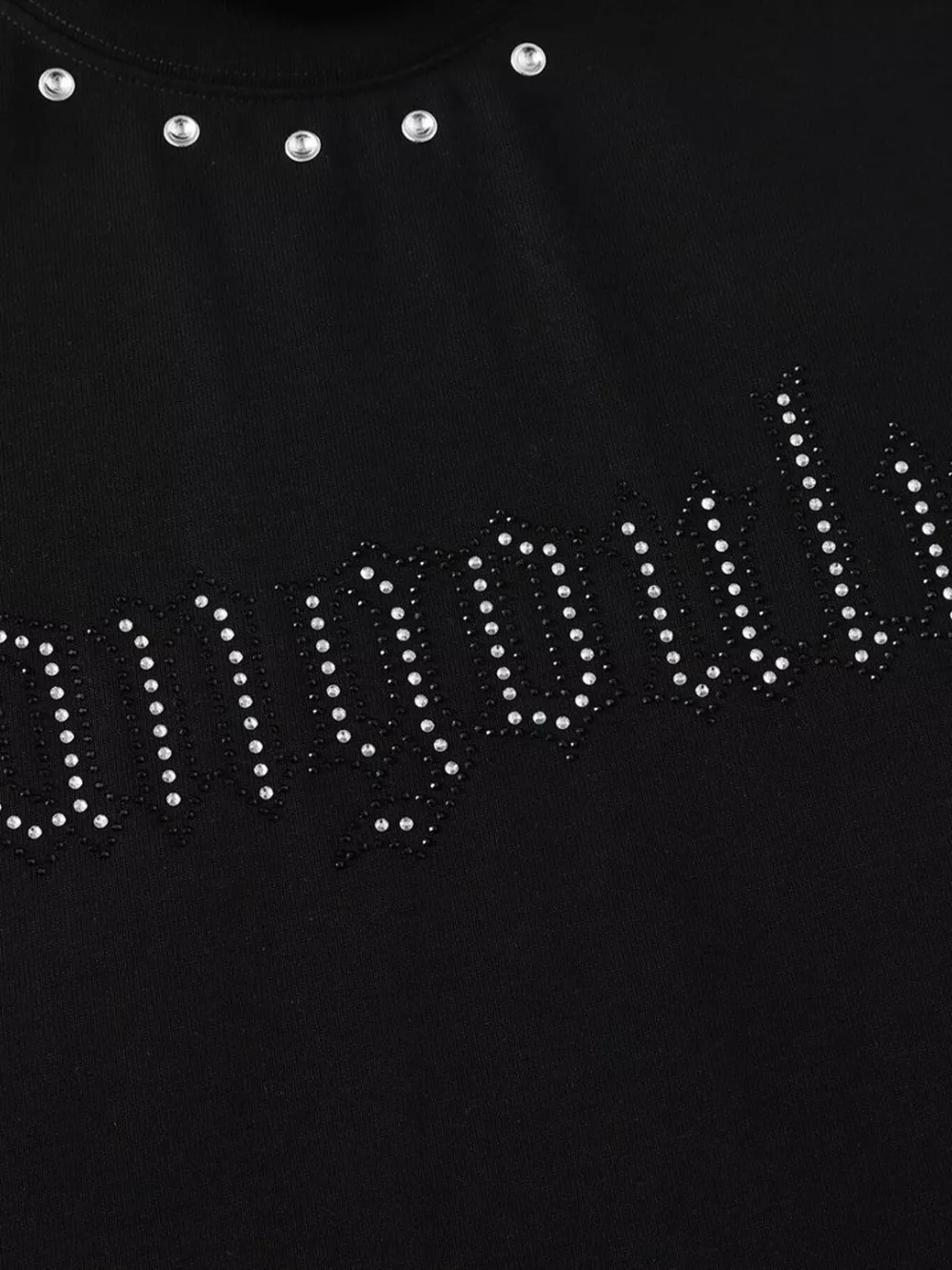 Men's Rhinestone Mock Neck T-Shirt, image 3