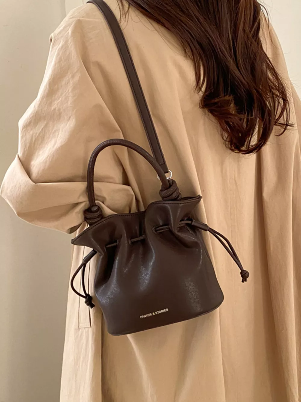 Drawstring Bucket Crossbody Bag, image 6