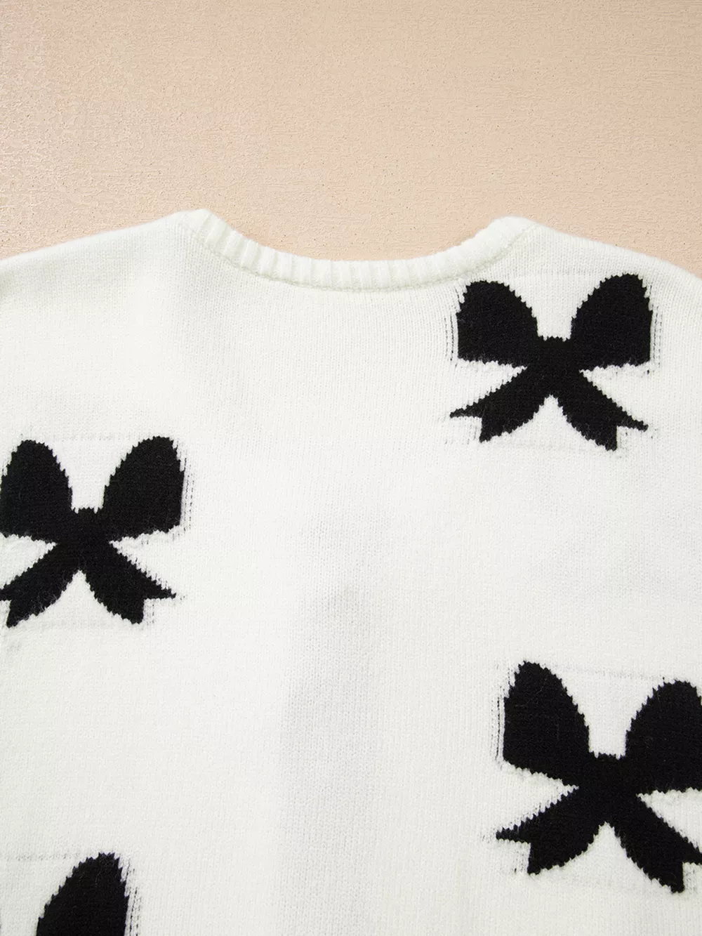 Tie Front Bow Pattern Cardigan, image 11